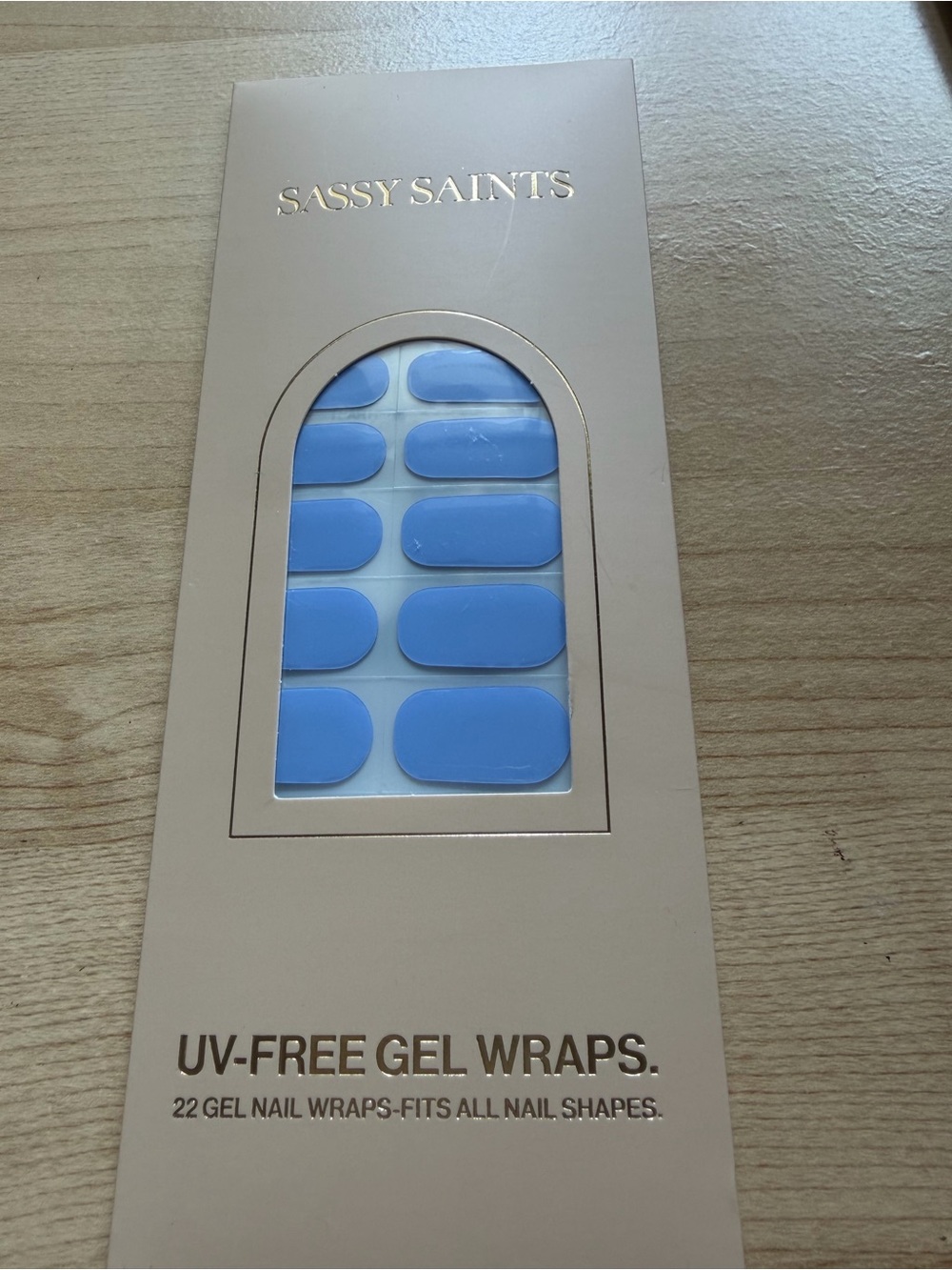 Cloud Nine Sassy Saints Blue UV-Free Gel Nail Wraps
